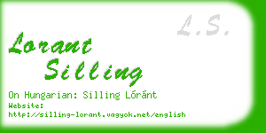 lorant silling business card